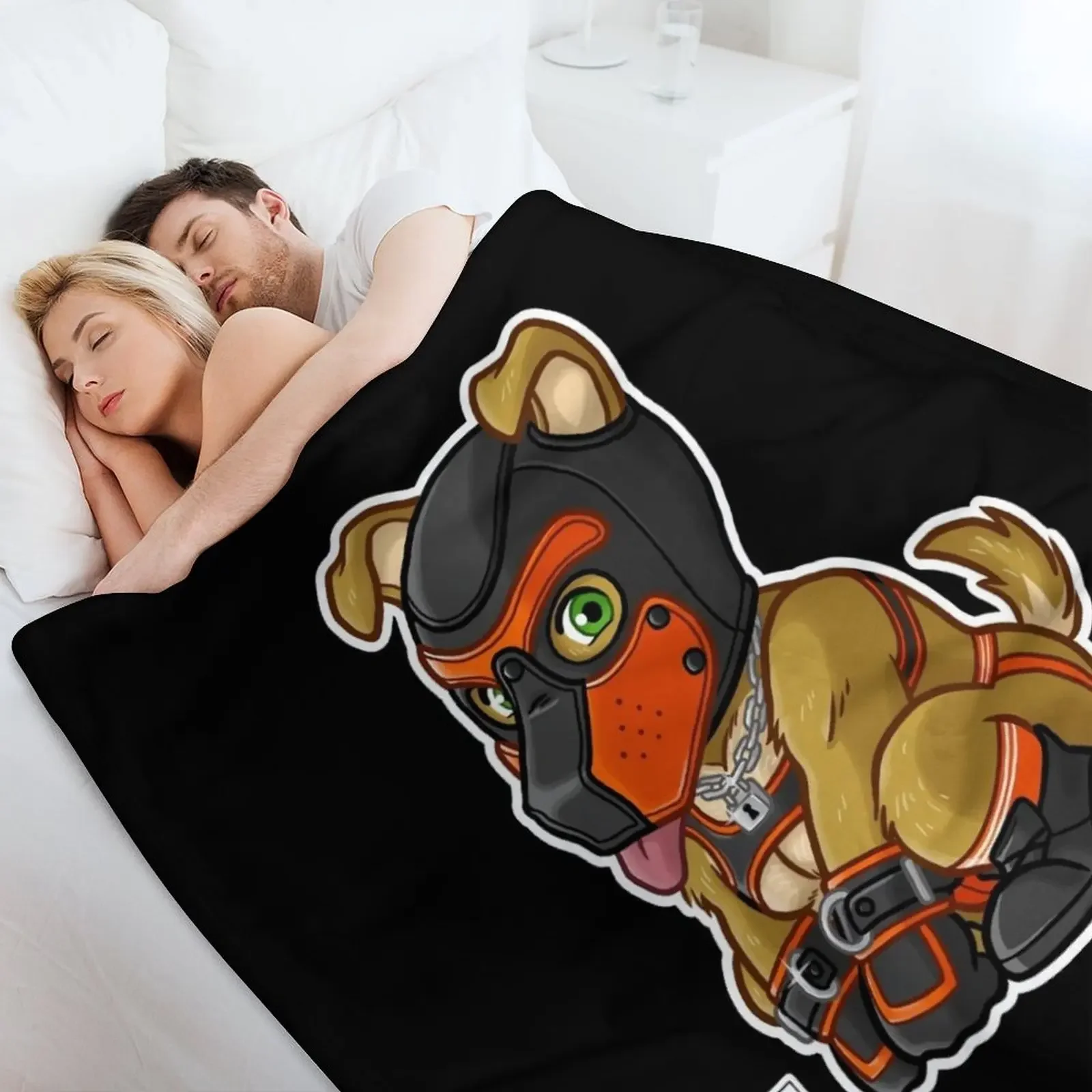 Игривый щенок-оранжевая маска-серия BEARZOO плед одеяло мягкая большая кровать