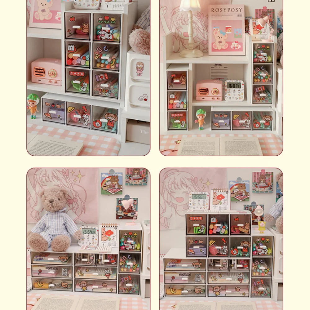 Настольный ящик-органайзер для хранения многослойный ящик косметики органайзер