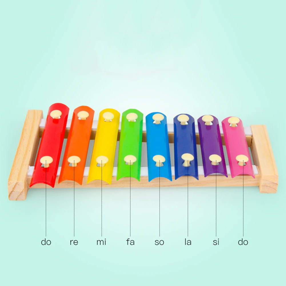 8 Keys Wooden Xylophone Juguetes With Wooden Mallets Percussion Musical Instrument Kids Music Instrument Education Toys enlarge