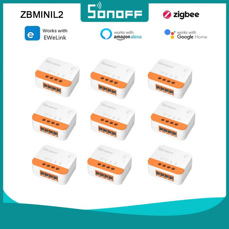

10PCS SONOFF ZBMINIL2 Extreme Zigbee 3.0 Intelligent Switch ZBMINI Two-way Control No Zero Line Required Support External Switch