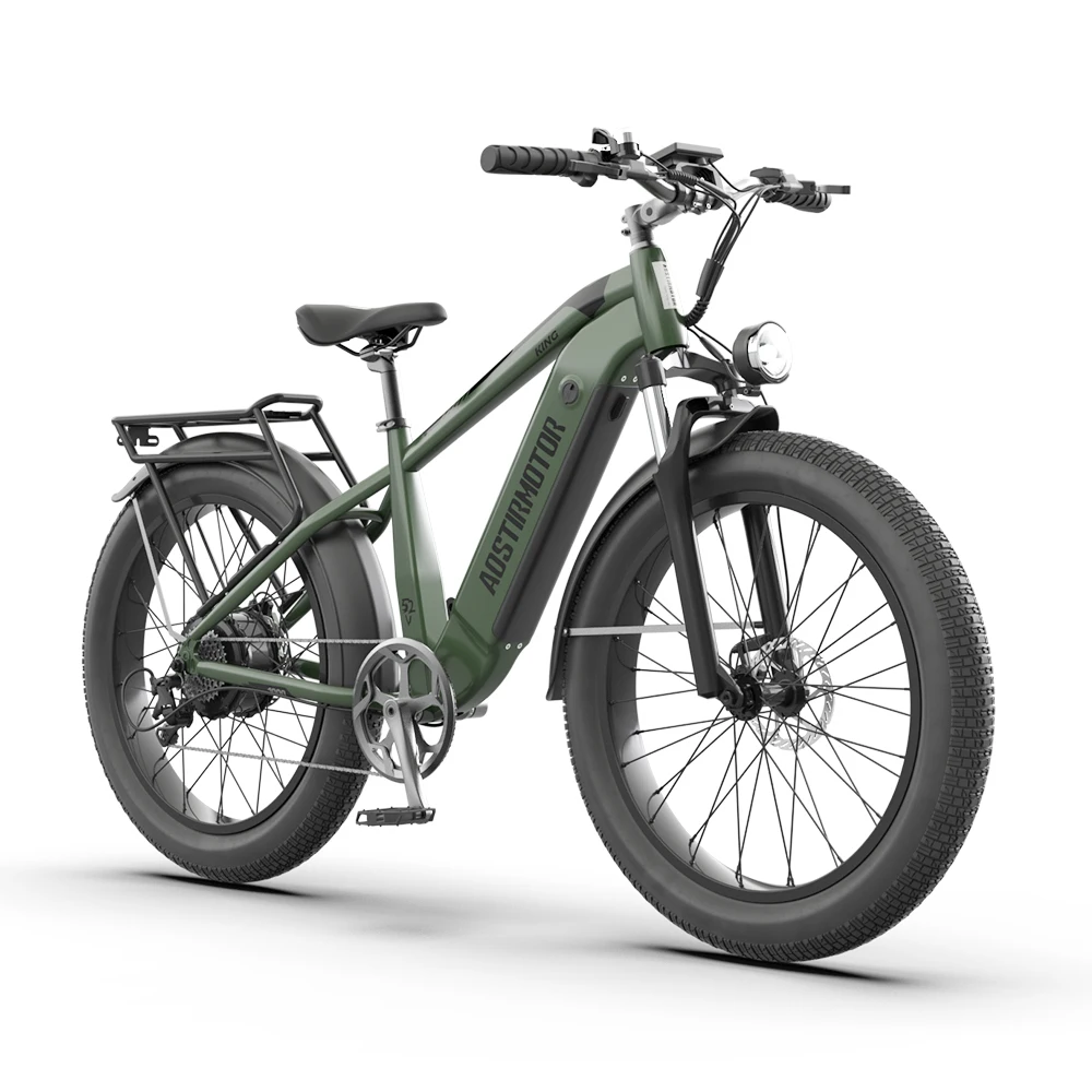 

New Pattern King 26" 1000W Electric Bike 26in Fat Tire 52V15AH Removable Lithium Battery for Adults KING