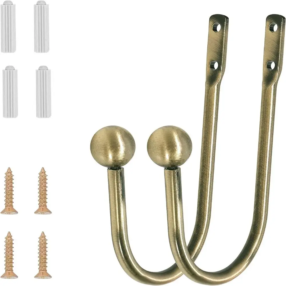 

4 шт. металлические держатели для штор бронзово-зелёного цвета