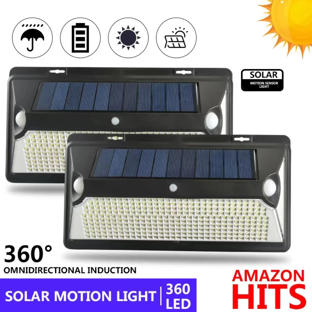 

Solar Lights Outdoor Waterproof 360 LED Wireless Security Motion Sensor for Front Door Backyard Steps Garage Garden