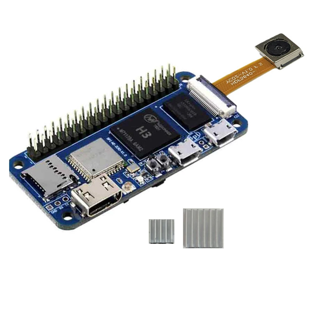 

For Banana Pi M2 Zero Quard-Core 512MB Development Board+OV5640 Camera+Heatsinks Same Size As Raspberry Pi Zero W