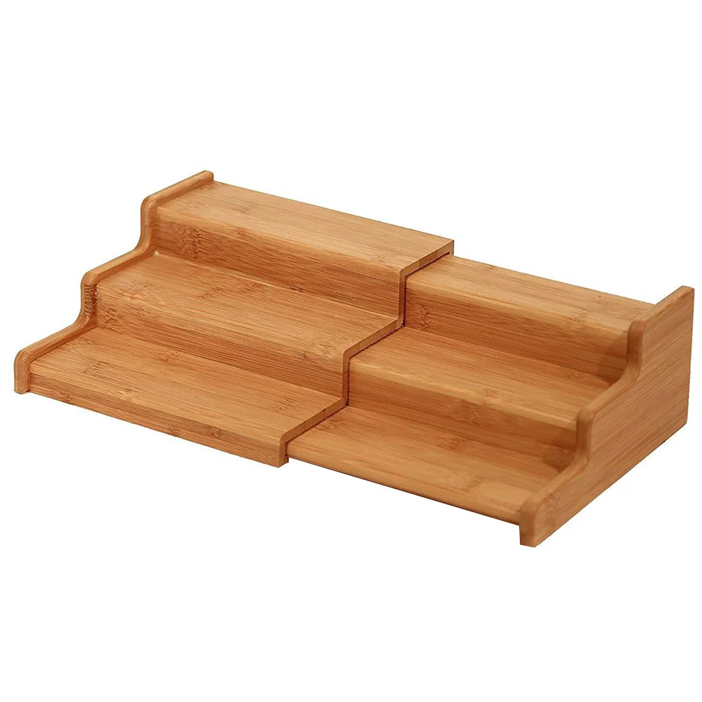 

1 Pc Cabinet Organizer Countertop Storage Rack Step Shelf Display Riser Holder