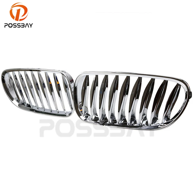

POSSBAY Car Accessory Chrome Plating Front Kidney Sport Grille Grill for BMW Z4 M Coupe E86 2006-2008 Auto Decoration Styling