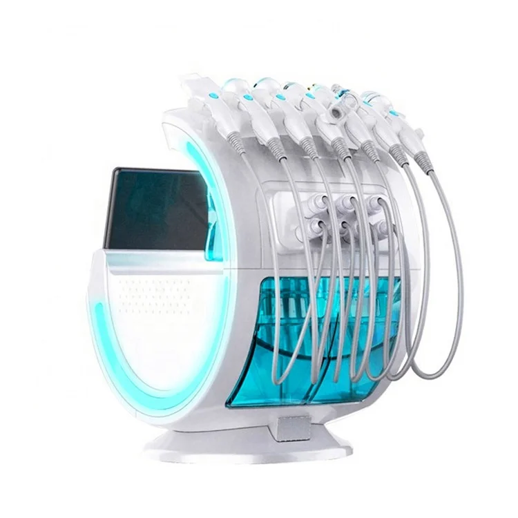 Фото Умный аппарат для аквапилинга и кислородной дермабразии Smart Aqua Skin Testing Oxygen Jet для ухода за кожей лица в салонах красоты и СПА №5