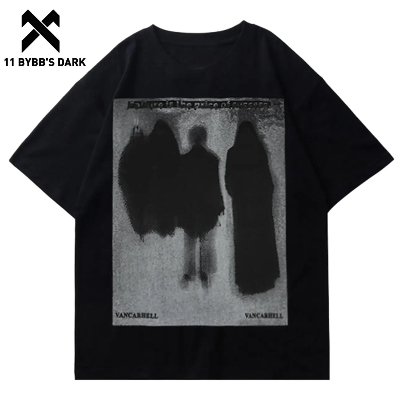 

11 BYBB'S DARK Harajuku Character Print Hip Hop Oversized Loose Casual Tshirts Men Gothic Short Sleeve Tee Tops Cotton Summer