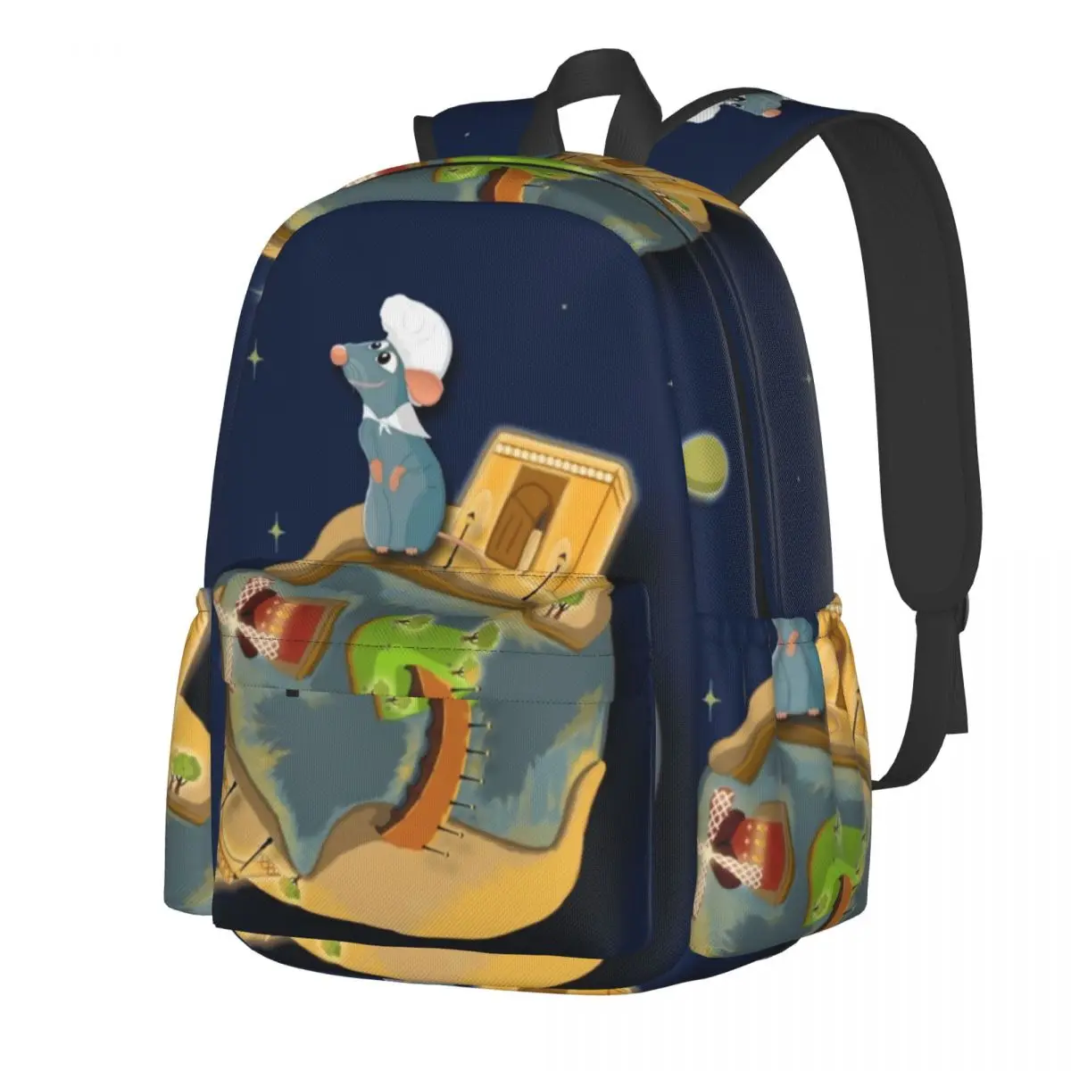 

Little Prince Backpack Mouse And Space Female Polyester Daily Backpacks Large Kawaii School Bags Rucksack