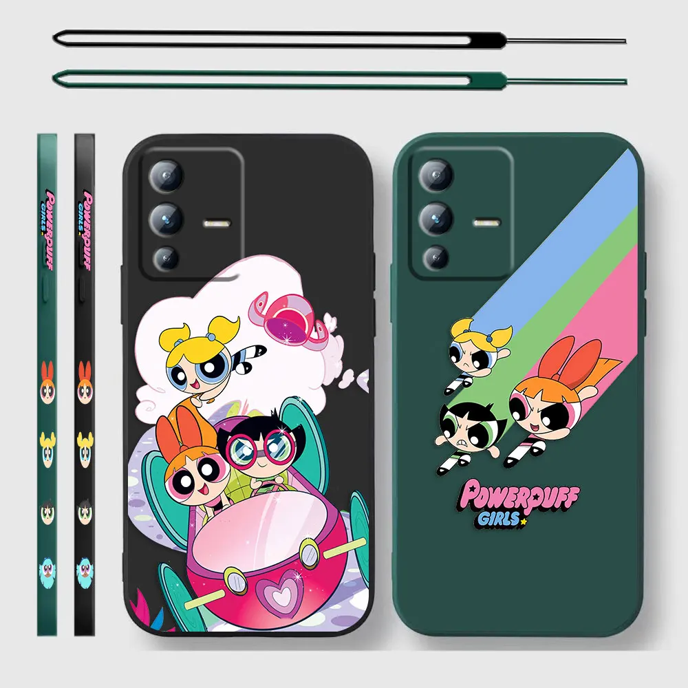 

Cute Girl T-The P-Powerpuff Girls Cartoon Case For Vivo V27 V27E V25 V25E V23 V23E V21 V21E V20 V20SE V19 V17 V15 V11I Pro Cover