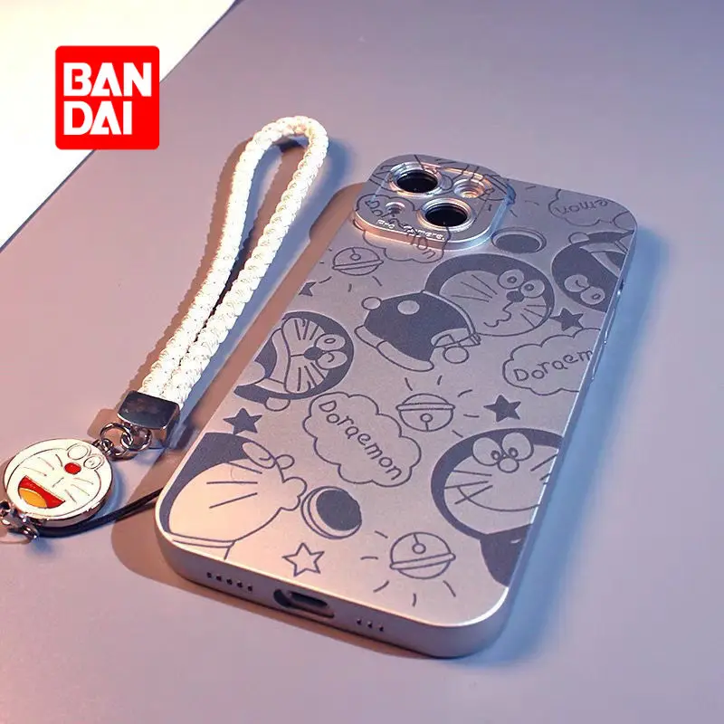 

Bandai Doraemon Plating Phone Case for Iphone 13 13Pro 12 12Pro 11 Pro X XS Max XR 7 8 Plus Cartoon Back Covers Fundas Coque