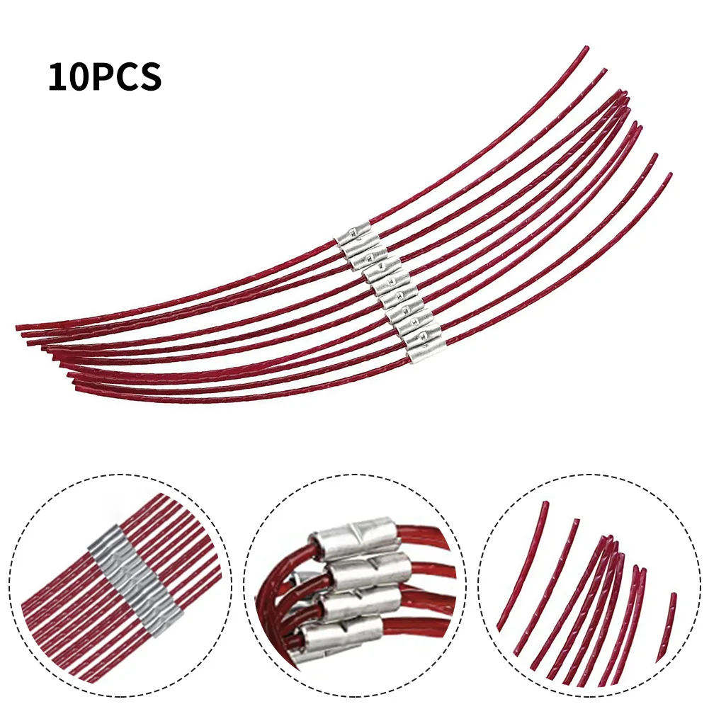 

10 Pcs Strimmer Grass Trimmer Spool Line For Bosch ART23 ART26 ART30 26cm F016800181 Lawn Mower Accessories