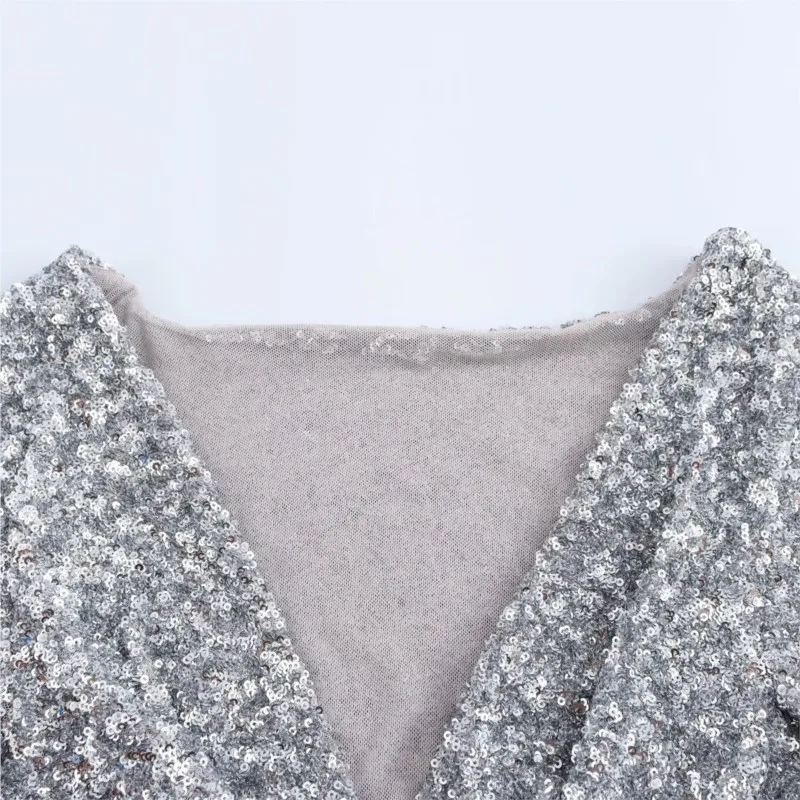 Комбинезон с пайетками TRAF шорты женская одежда сексуальный плиссированный