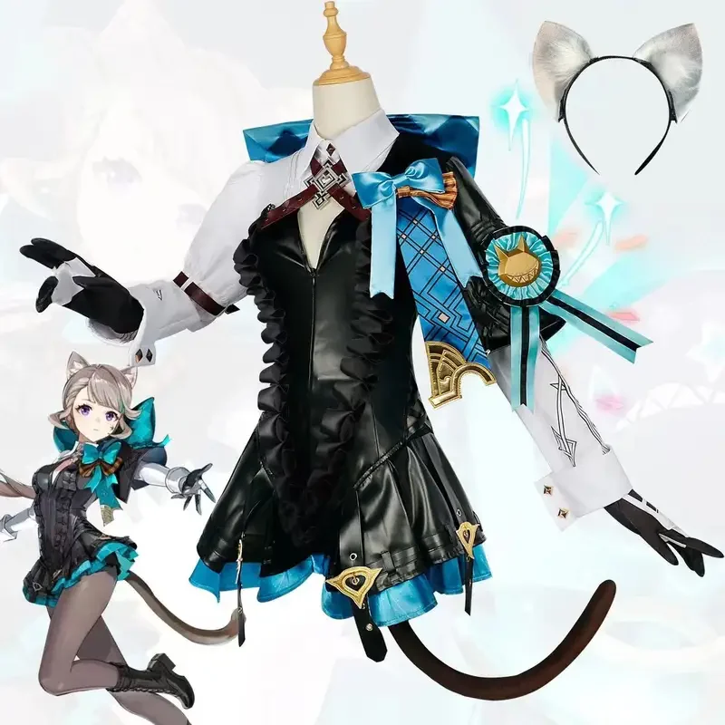 Костюмы для косплея Genshin Impact Fengdan Gemini cos Одежда Linneline Nite Game игр аниме Костюм