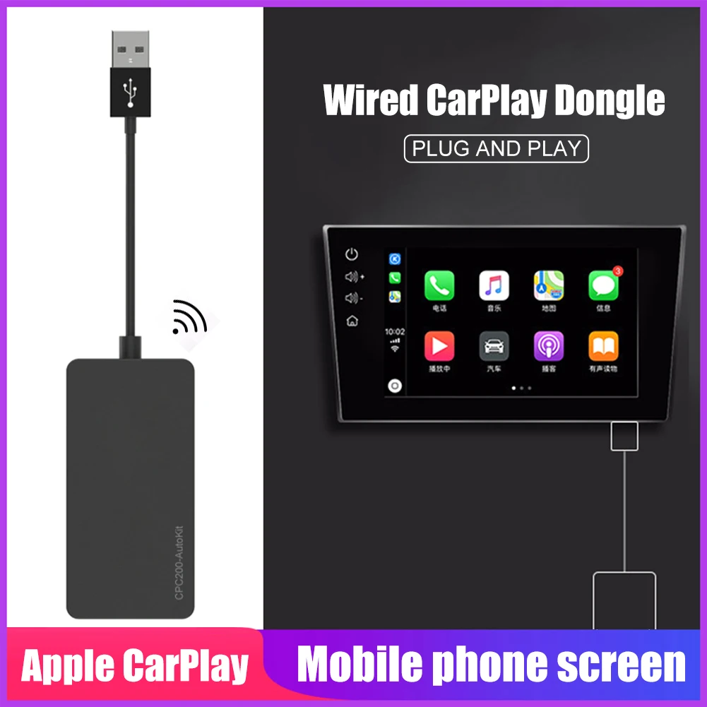 

Wired Carplay Dongle Adapter For Android Apple Carplay USB Dongle Adapter for Media Player