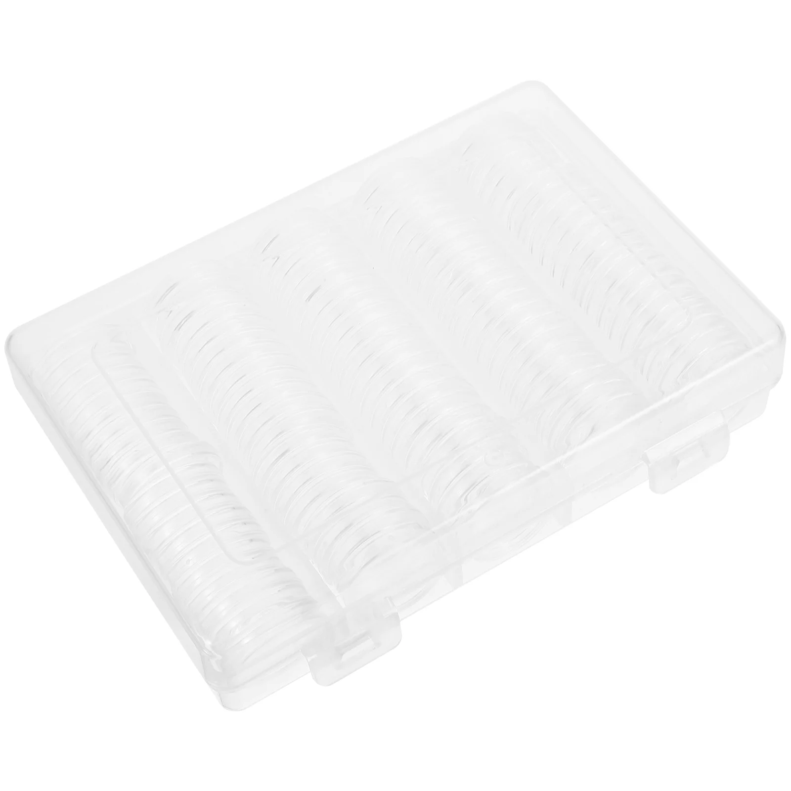 

1 Set of Single Coin Round Holders Coin Protective Case Commemorative Coin Boxes