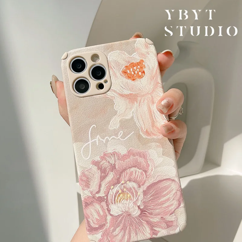 

Luxury Art Paint Phone Case For iPhone 14 13 12 11 Pro Max XR XS X 7 8 Plus SE Mini Soft TPU Cover Capa