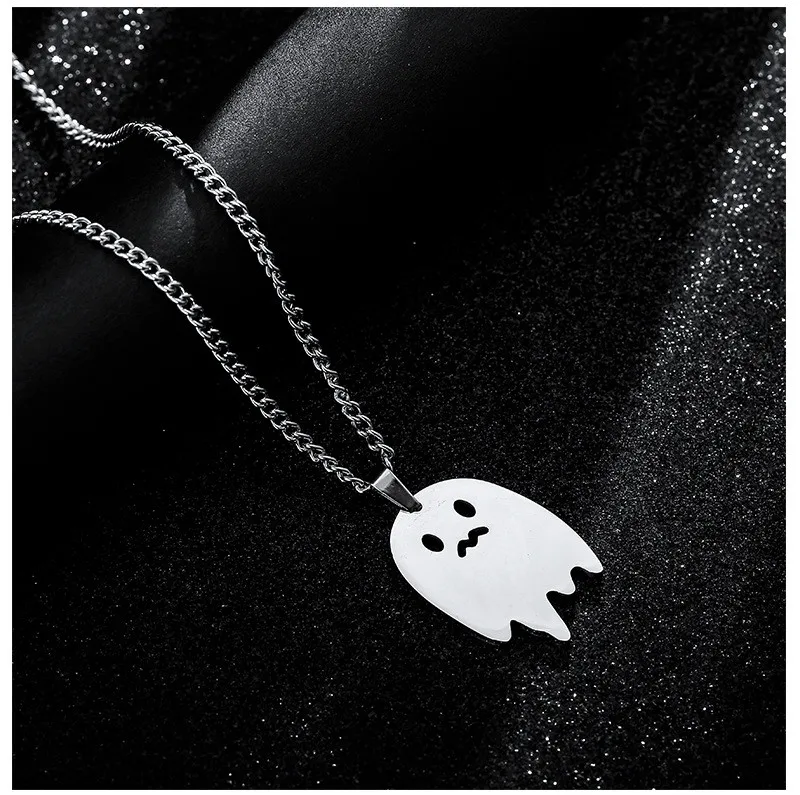 

Sweet Cool Milk Fierce Bubble Monster Necklace Ghost Autumn and Winter Simple Halloween Pendant