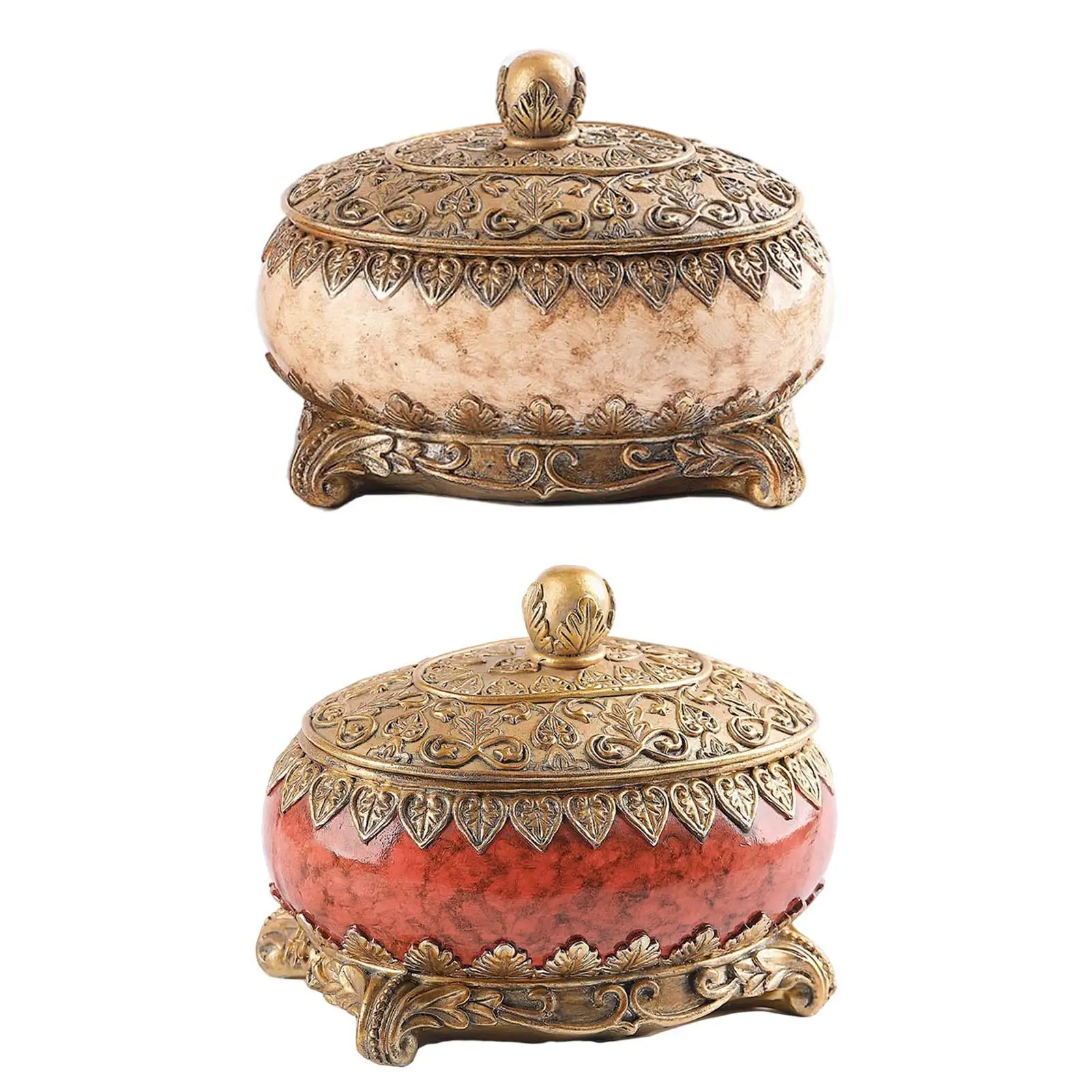 

European Style Jewelry Trinket Box Resin Crafts Home Decor Jewelry Organizer for Girls