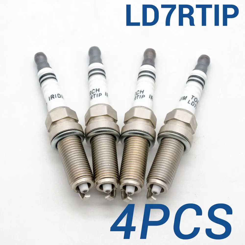 

4PCS Замена свечи для Denso SC20HR11 90919-01253 ILKAR7B11(4912) ILKAR7L11(94124) PE5R-18-110 Иридиевая свеча зажигания TORCH LD7RTIP
