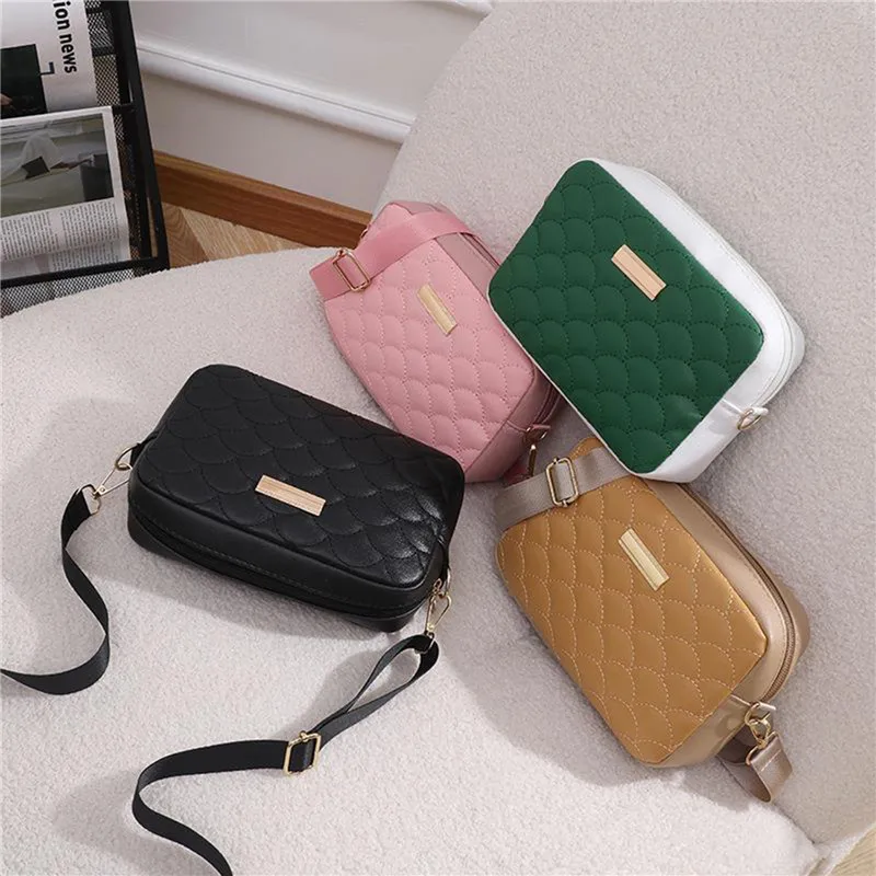 

Embroidered Messenger Bags Printing PU Leather Shoulder Crossbody Bag for Women Fashion Large Capacity Female Small Bags