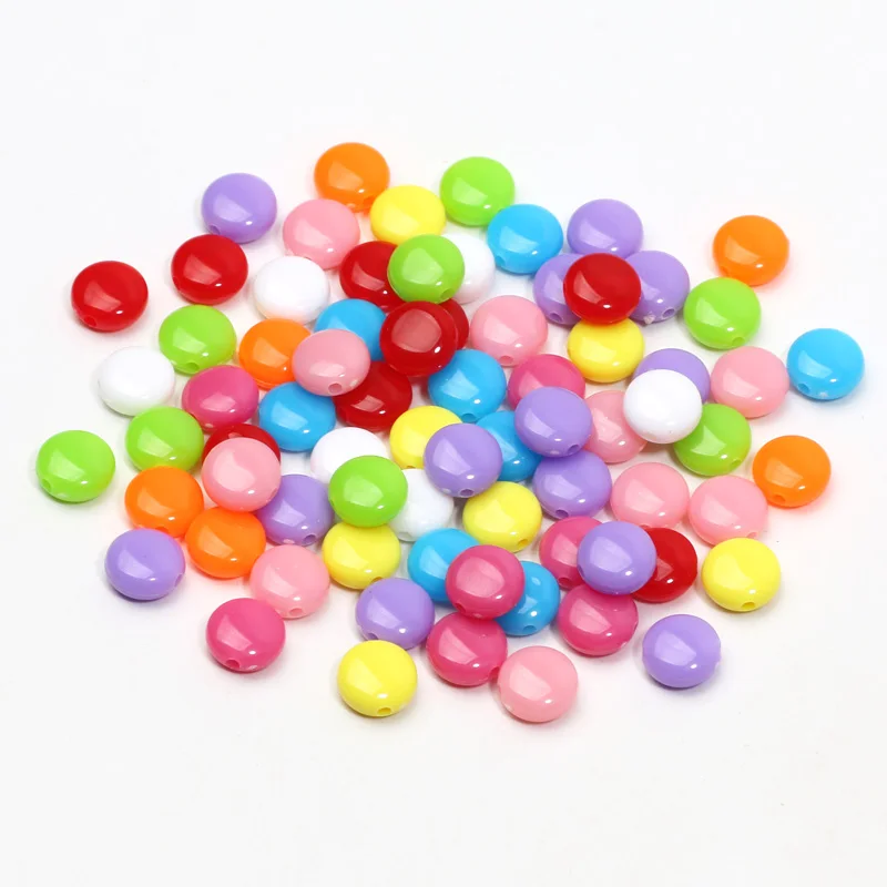 

30/100 шт., круглые акриловые бусины для ювелирных изделий, 8/14 мм