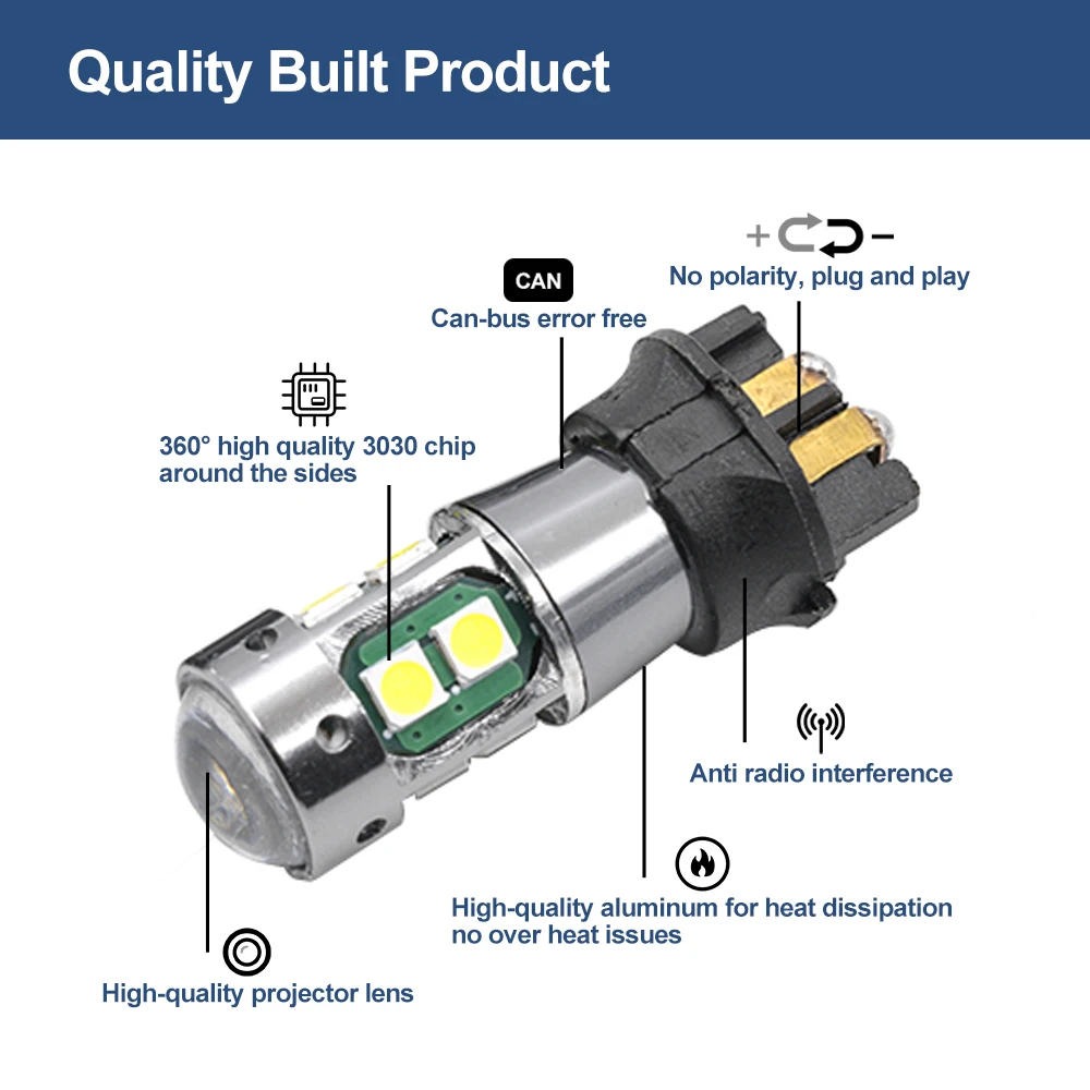 Лампы Canbus PW24W PWY24W для Volvo S60 XC60 Citroen Peugeot-сигнал поворота