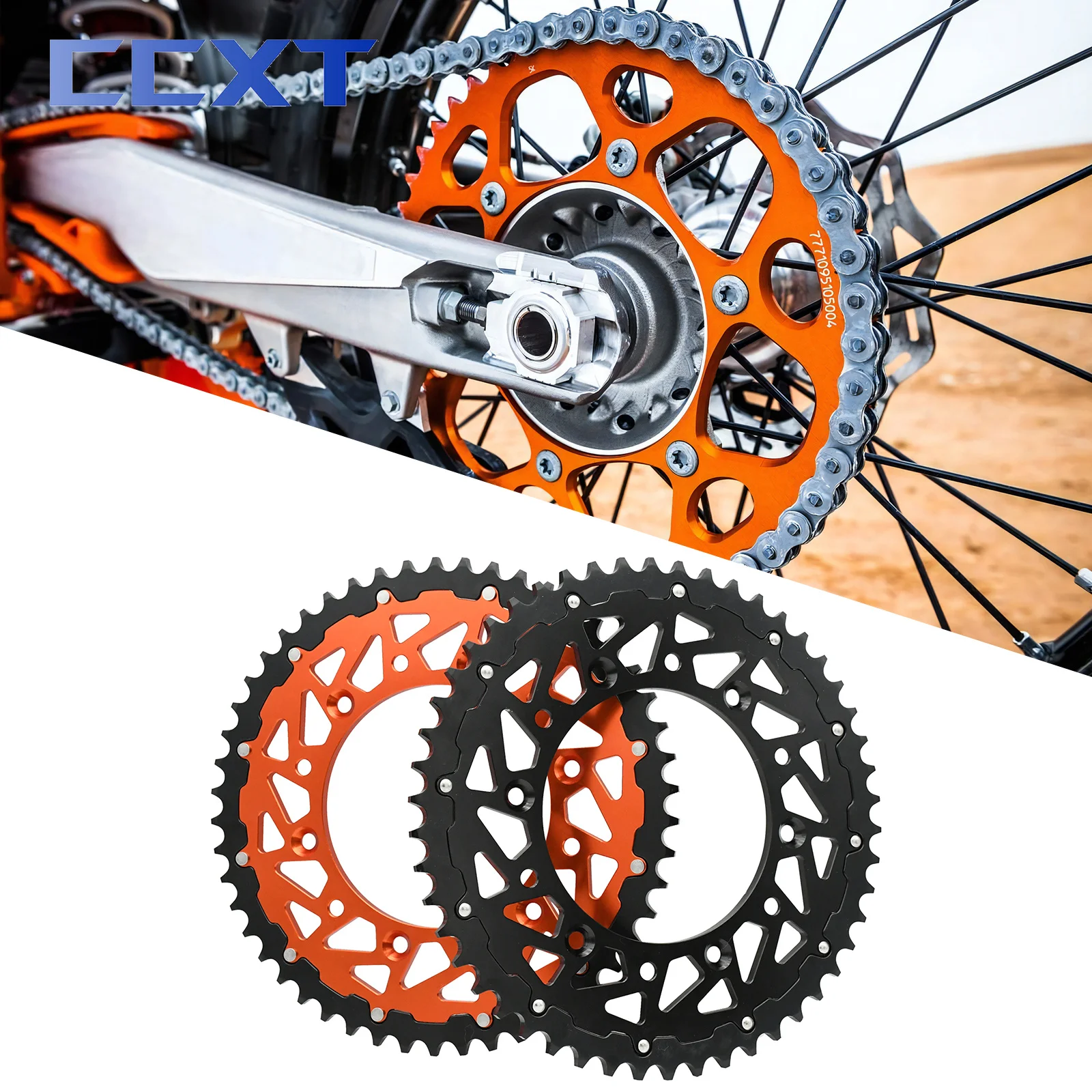 Задняя звездочка цепи мотоцикла 50T 52T для KTM EXC SX XCW EXCF SXF 125 150 200 250 300 350 400 450 Duke MXC SMC SMR