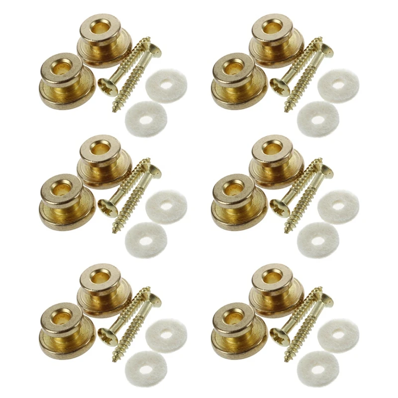 

12 шт. золотистый ремешок Button с крепежным винтом для гитары Mandolin
