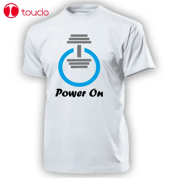 

Мужская крутая футболка Power On Hantel Kraft, футболка для бодибилдинга, фитнеса, спортзала, футболка, толстовки унисекс из хлопка