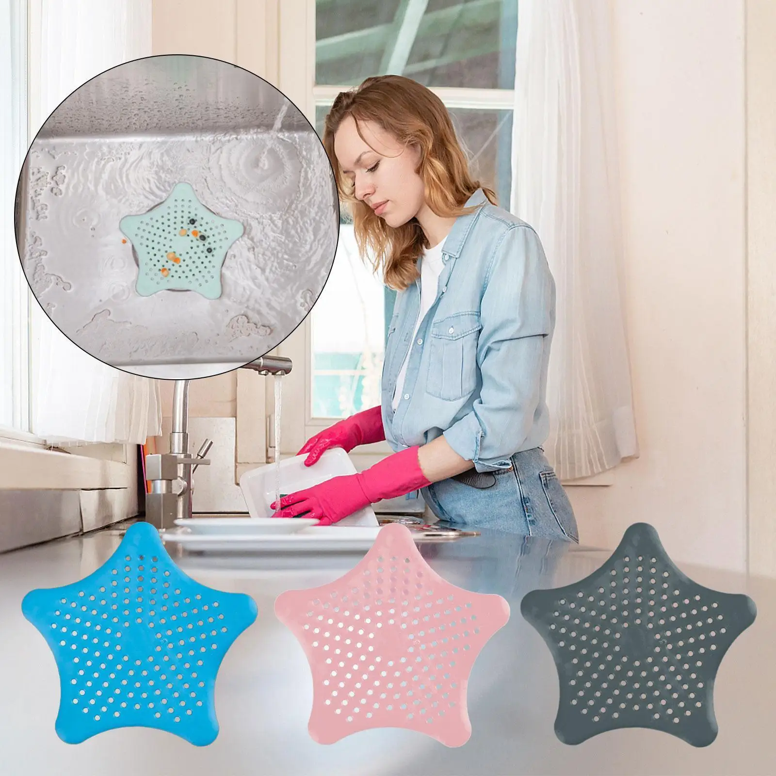 

1 упаковка, Силиконовый Фильтр для слива раковины