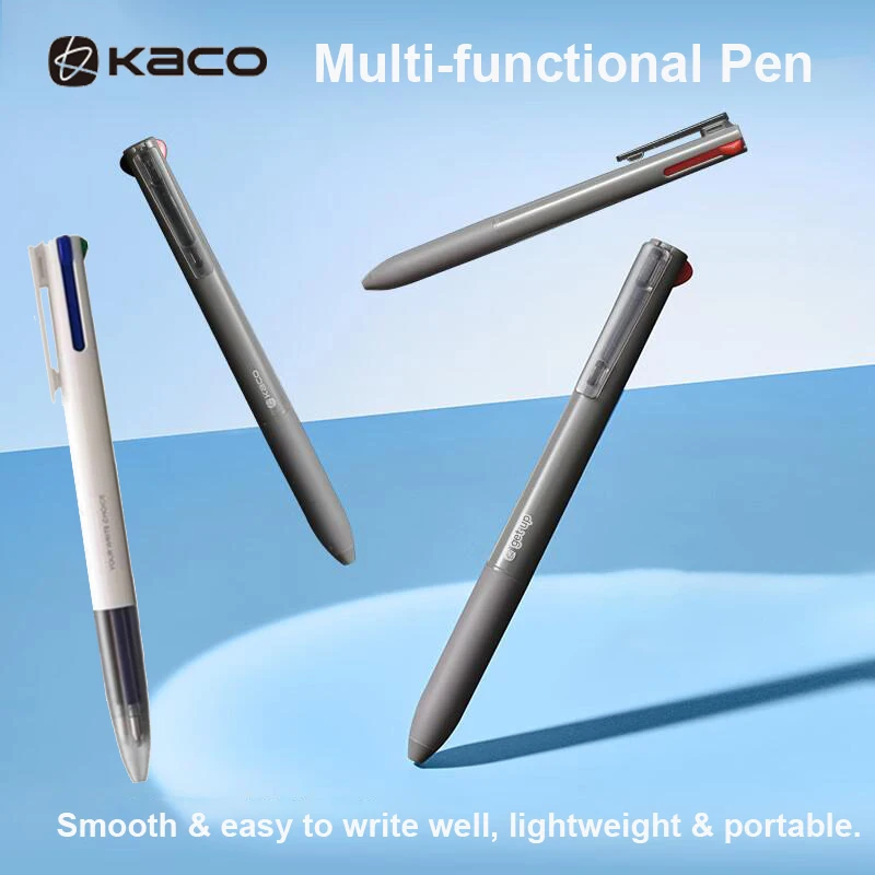Фото Многофункциональная ручка Kaco EASY, 0,5 мм, креативные ручки для справочников, маркировочные ключевые точки, учебный инструмент, простые канцелярские принадлежности для бизнеса, офиса и школы №1