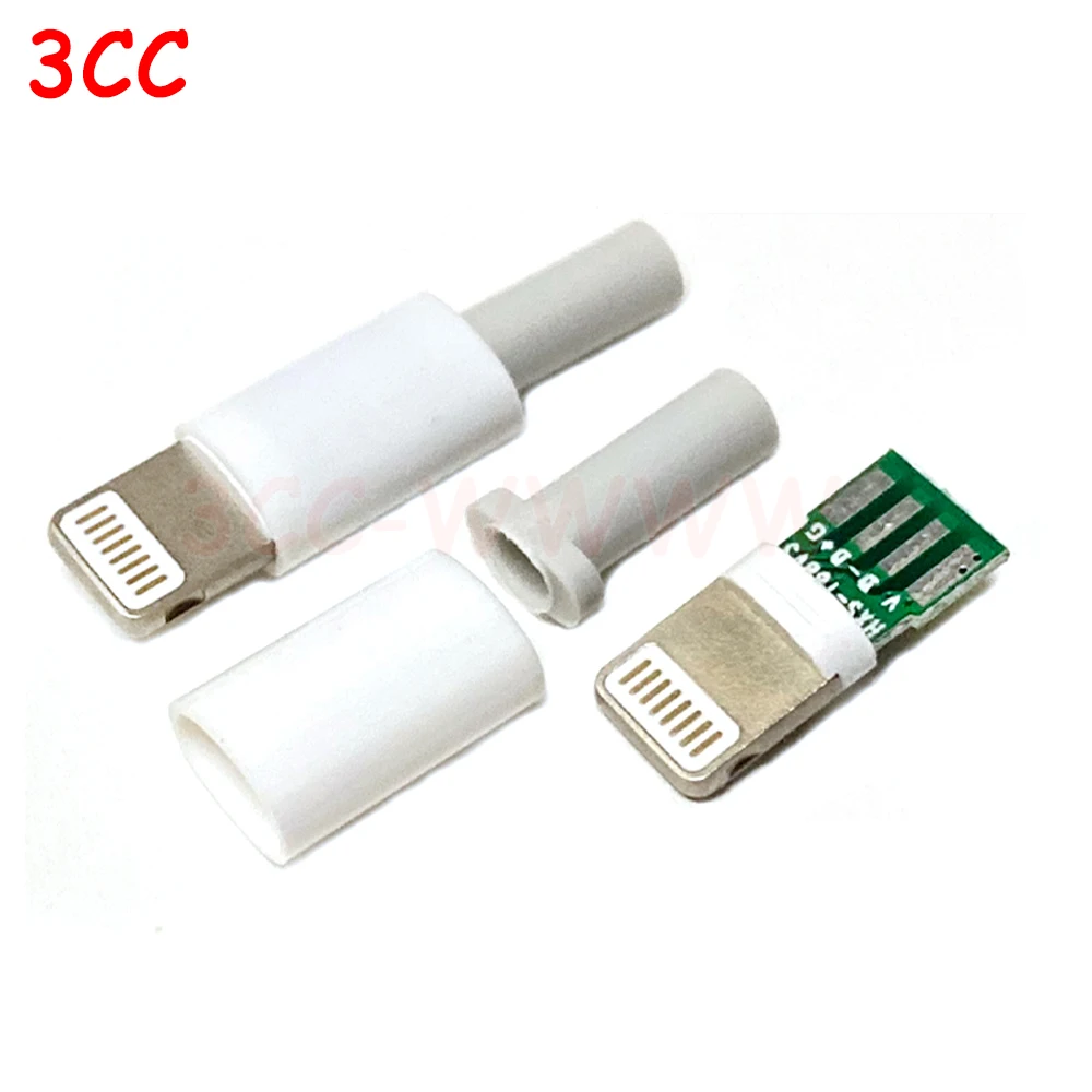 4pcs/lot Lightning Dock USB Plug with Chip Board YT2157Y DIY Assembled Charging Cable Making Telephone Use