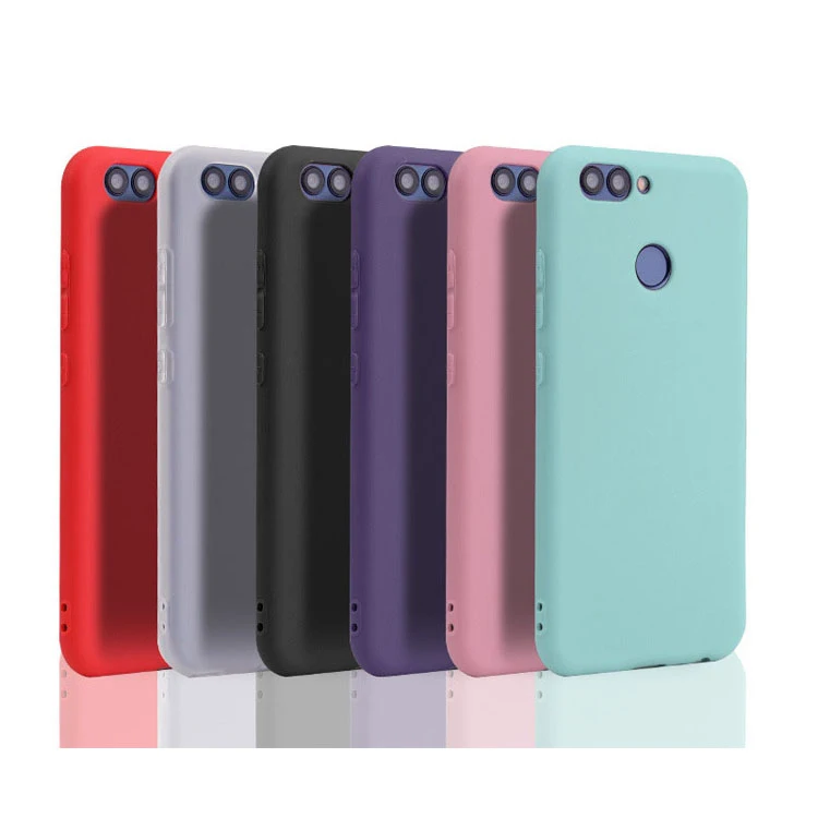 Однотонный силиконовый чехол для телефона Huawei Nova 2 Plus 2i 3 3i Y9 2018 Honor 8 9 10 P10 P20 lite P30 Pro