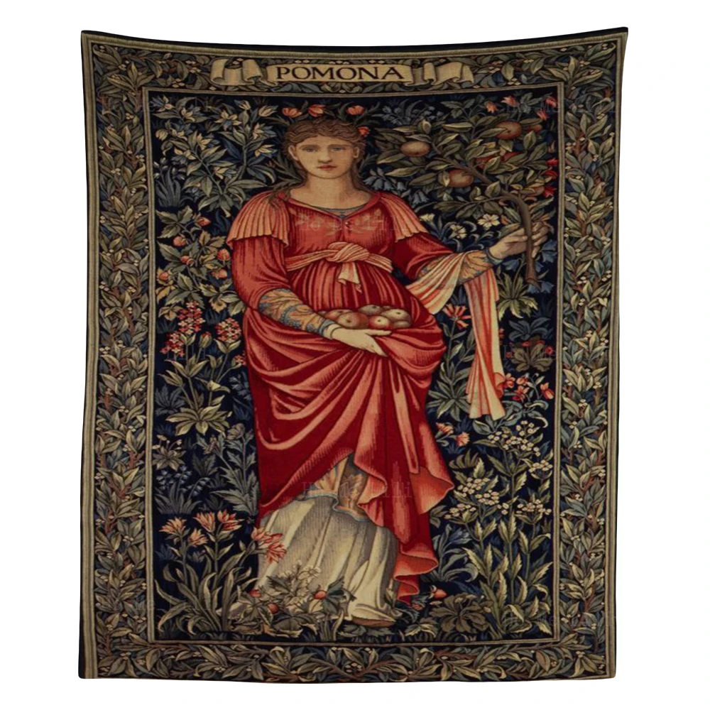 

European Middle Ages Pomona Goddess Of Fruits Female Figures Tapestry By Ho Me Lili For Livingroom Decor Wall Hanging