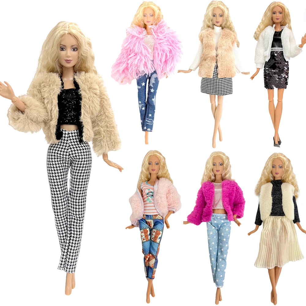 

1 Set 1/6 Doll Clothes Coat Jacket Fashionable Suit Skirt Trousers Suitable For 11.8 inch Barbies Doll Casual Clothing JJ