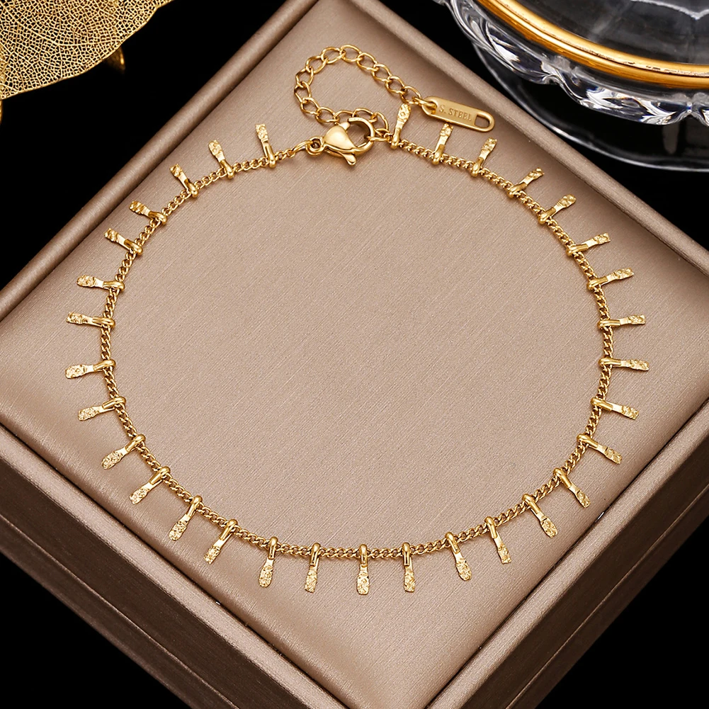 

Bohemian Style Gold Color Anklet Beach Jewelry Women Stainless Steel Dangle Anklet Summer Bracelet Anklets Jewelry For Women