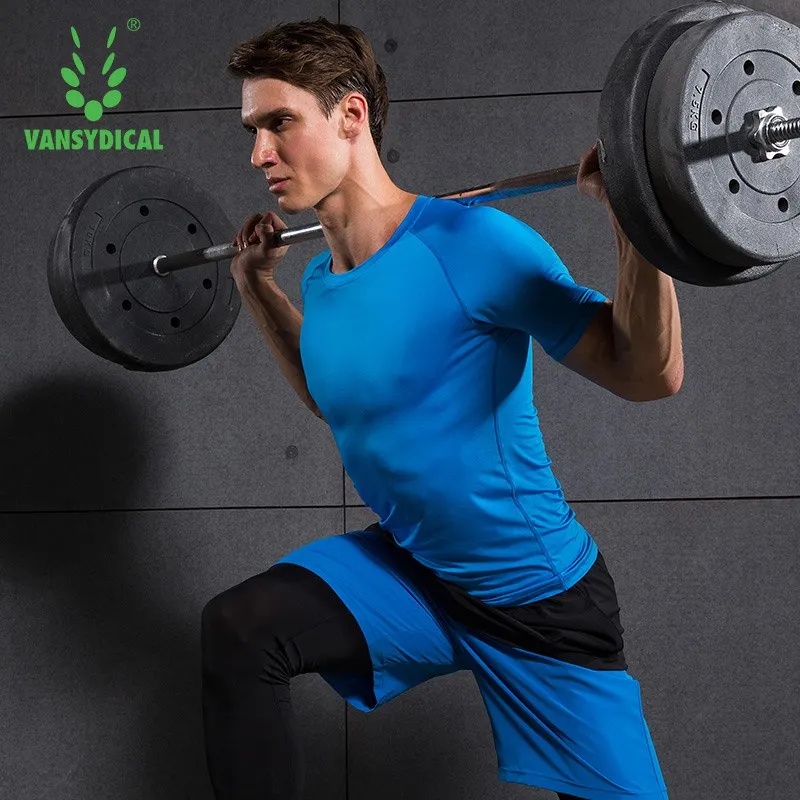 Мужские компрессионные рубашки OEM с коротким рукавом и базовым слоем колготки