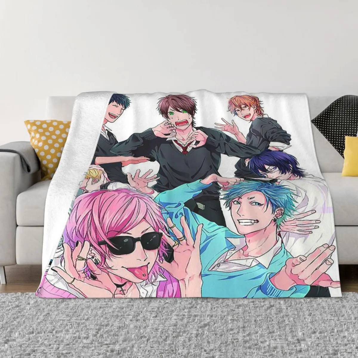 

Клубное одеяло Yarichin, чехол для дивана, Фланелевое покрывало в японском стиле, в клетку, подарок, мягкое покрывало для кровати, для путешестви...