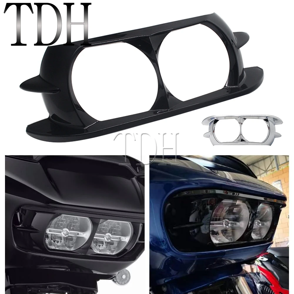 

Обтекатель для двойной фары мотоцикла, защитная накладка для Harley Road Glide Ultra flнастоящей FLTRX FLTRXS FLTRXSE 2015-2019