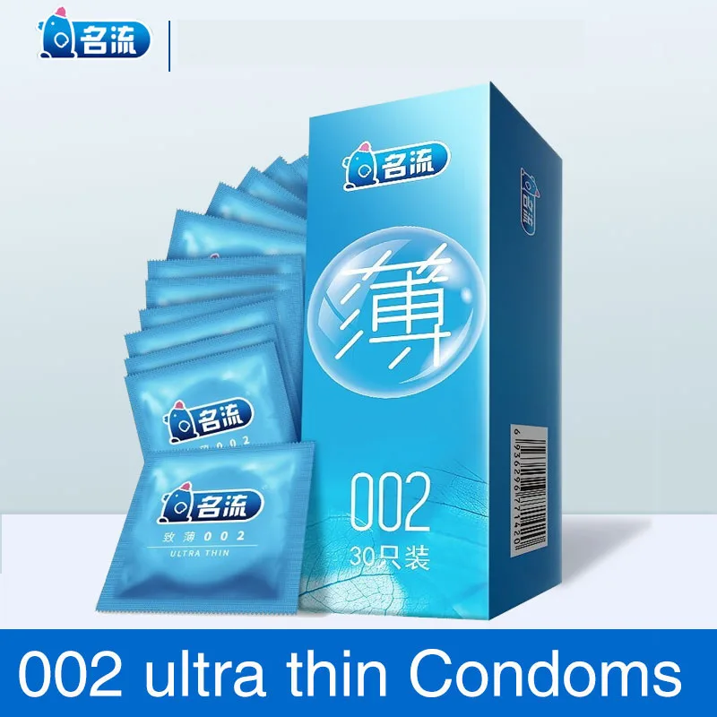 

30pcs Ultra Thin 002 Condoms Natural Latex Lubricated Cock Condom Intimate Penis Cock Sleeve Contraception Sex Toy for Men