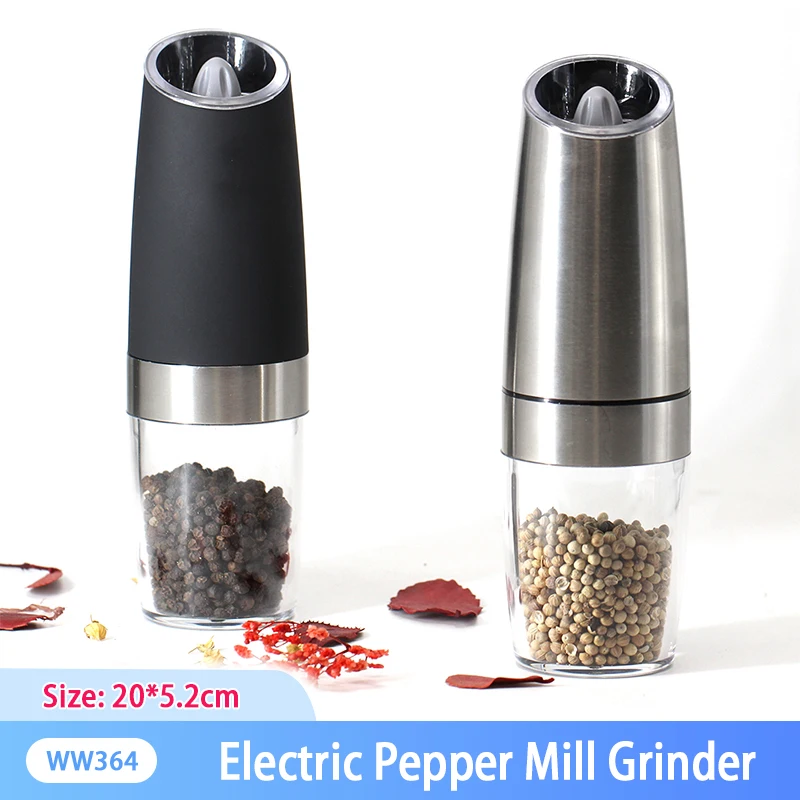 

Электрическая мельница для соли и перца, автоматический индукционный Регулируемый измельчитель для специй из нержавеющей стали