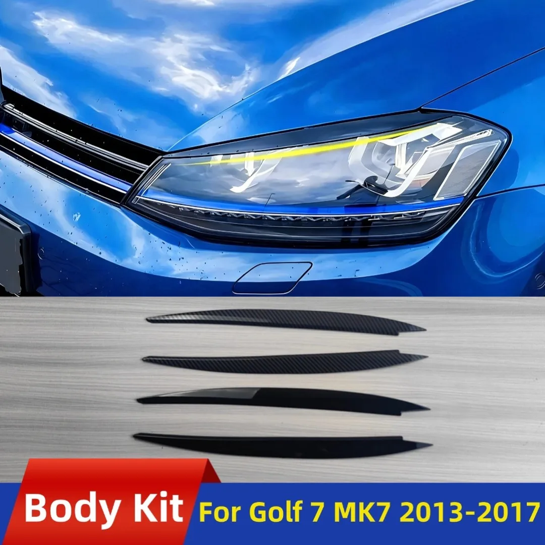 Фото Накладки на фары (реснички) для VW Golf 7 VII GTI GTD R MK7 2013-2017, внешние элементы кузова, тюнинг, аксессуары для стайлинга №1