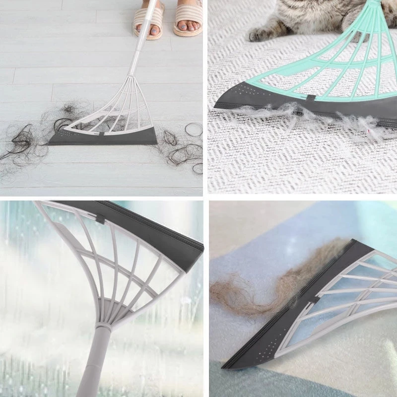 Резиновая щетка с ручным нажимом Швабра Волшебная скребок для мытья пола