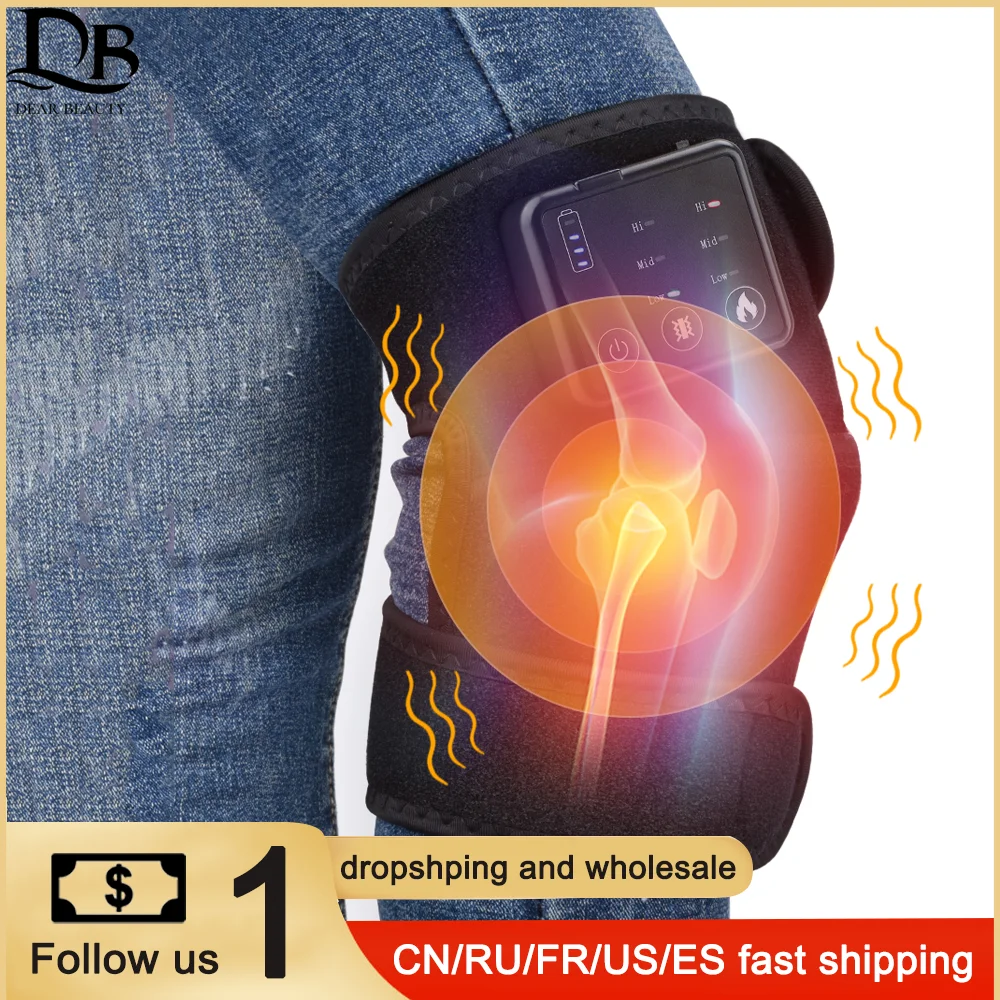 

Electric Knee Massager Heating Pad Vibration Massage Shoulder Elbow Support Belt Arthritis Pain Relief Temperature Therapy Brace