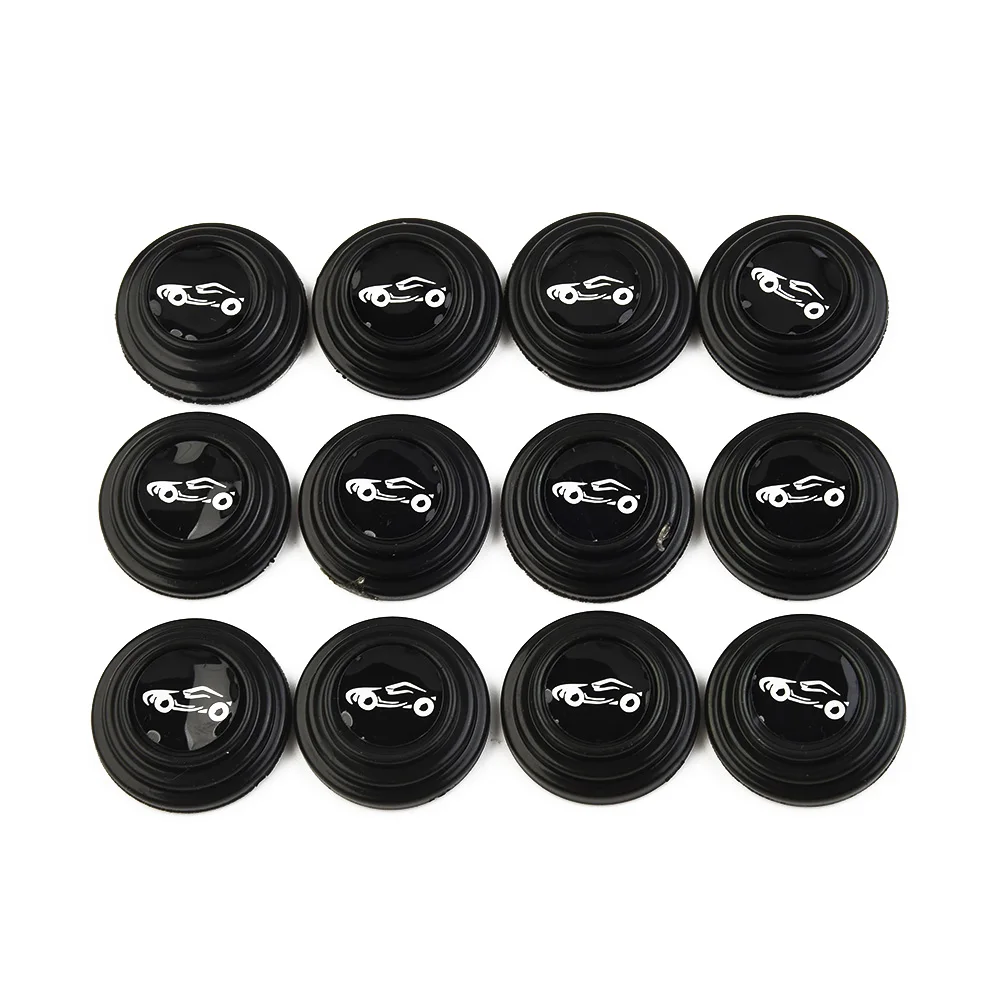 

Pad Door Anti-Collision 2.8cm/1.10 Inch Accessories Auto Black 12 PCS Car Gasket Silicone Pad Sound Insulation