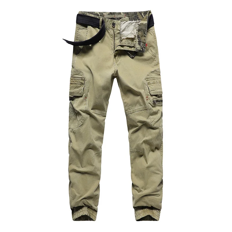 Men 2023 Military Style Tactical Pants Men Multi Pockets Joggers Cargo Pants Male Loose Cotton Tacitcal Trousers 5XL