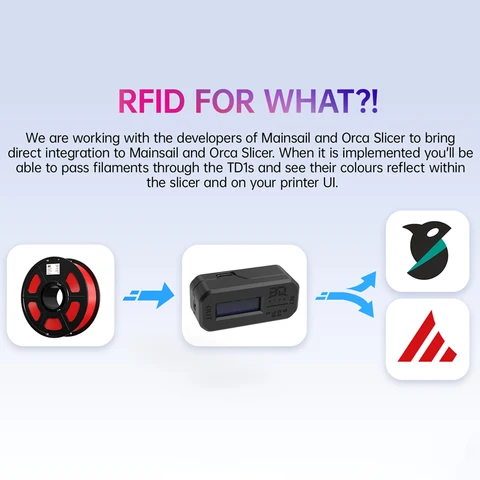 BIGTREETECH TD1s считывает цвет нити с дисплеем, измерные ценности в аксессуары для 3D-принтеров HueForge, модуль «сделай сам»