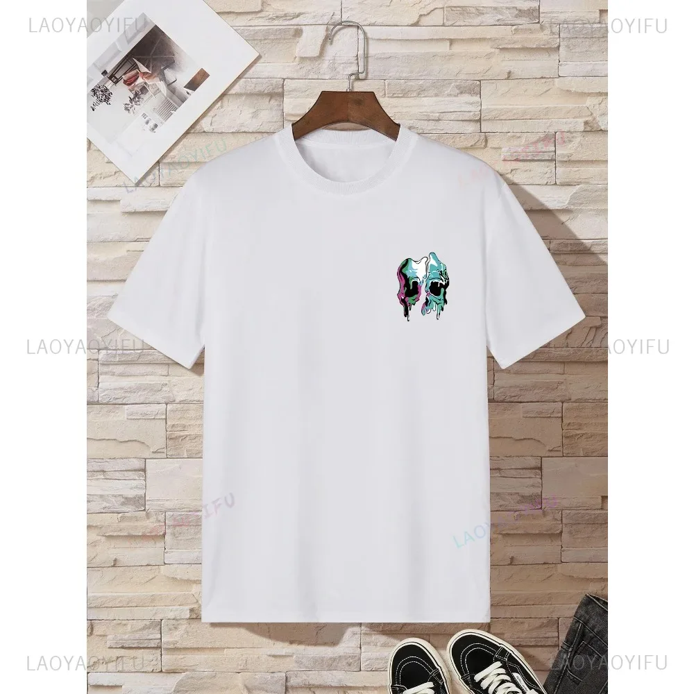 Уникальная Винтажная летняя мужская и женская футболка с принтом черепа Molten