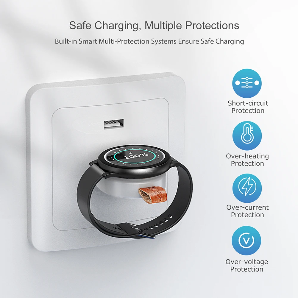 

Watch Charger for Samsung Galaxy Watch4/Watch3/Active/Active2 Watches Mini Portable USB Wireless Charging Stand